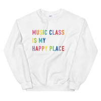 music class is my happy place crewneck