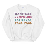 kindergarten words crewneck