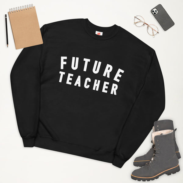 future teacher crewneck inverted