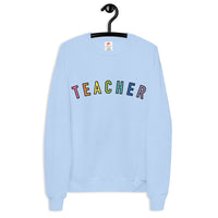 teacher rainbow crewneck