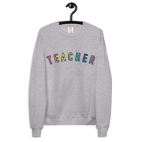 teacher rainbow crewneck