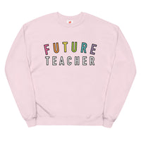 future teacher crewneck rainbow