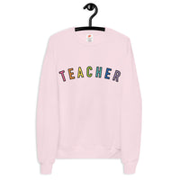 teacher rainbow crewneck