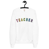 teacher rainbow crewneck