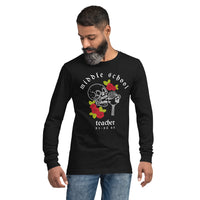 middle school caffeinated skeleton long-sleeved tee