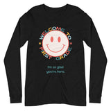 welcome to first grade smiley long sleeve tee