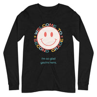 welcome to second grade smiley long sleeve tee