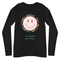 welcome to fourth grade smiley long sleeve tee