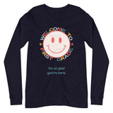 welcome to first grade smiley long sleeve tee