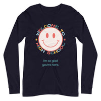 welcome to high school smiley long sleeve tee