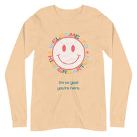 welcome to kindergarten smiley long sleeve tee