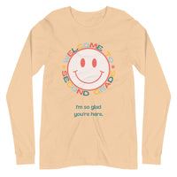 welcome to second grade smiley long sleeve tee