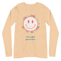 welcome to sixth grade smiley long sleeve tee