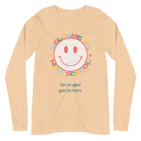 welcome to high school smiley long sleeve tee