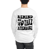 ~* PRINT ON BACK *~ remind me to take attendance