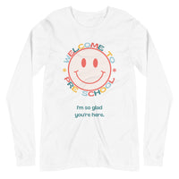 welcome to preschool smiley long sleeve tee