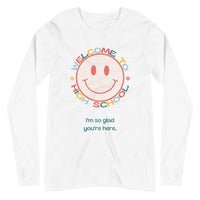 welcome to high school smiley long sleeve tee