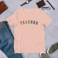 teacher rainbow tee