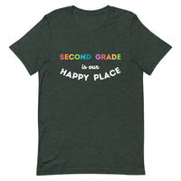 second grade is my happy place tee 2.0