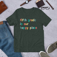 boho fifth grade is my happy place tee