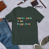 boho second grade is my happy place tee